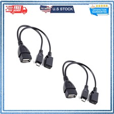 2 Pack OTG Cable Adapter for Fire Stick 4K Max Cube USB Ethernet Power Expansion