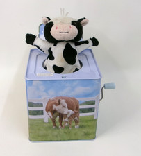 Schylling Cow Dancing Jack in the Box Toy
