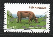 TIMBRE FRANCE OBLITERE AUTOADHESIF N° 954 les VACHES