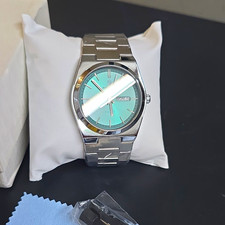 POEDAGAR Unisex Quarz Armbanduhr rund Edelstahl silber grün Wochentag Datum