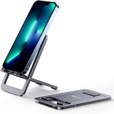 Foldable Aluminum Phone Stand for Desk  Travel iPhone Samsung
