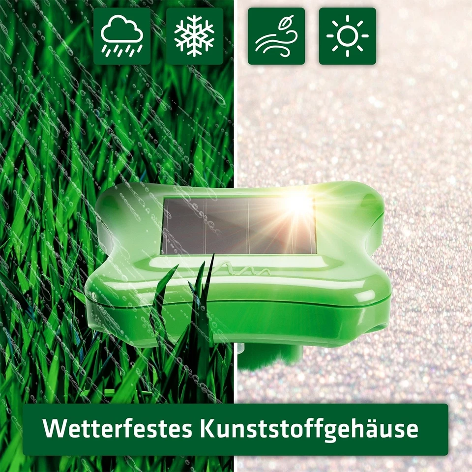 4x Gardigo Solar Maulwurfabwehr Maulwurfschreck Ultraschall Wühltiervertreiber - Bild 3 von 4