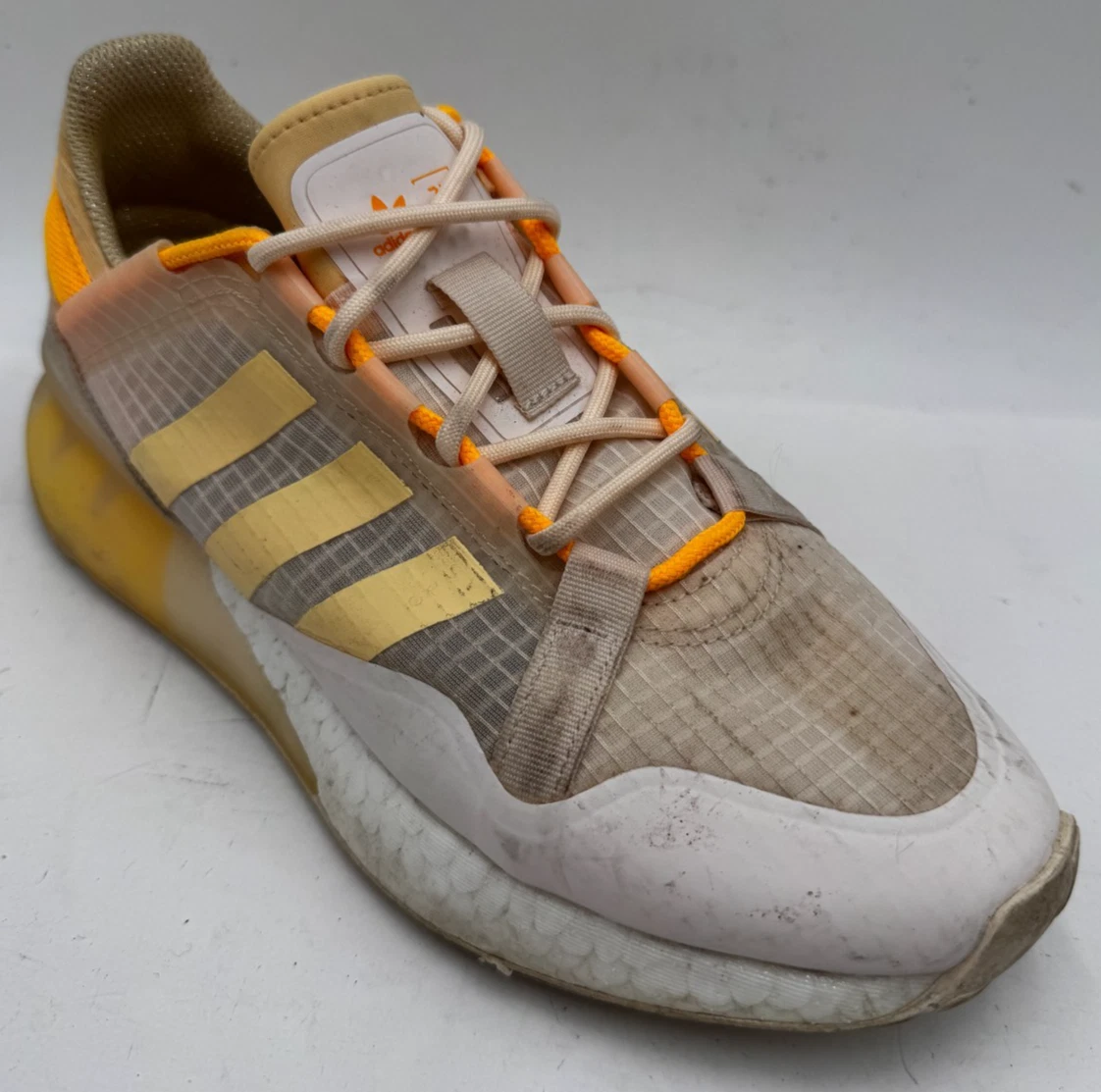 K2❤️ Adidas ZX 2K Boost Pure Wonder White Orange Tint W for sale | eBay