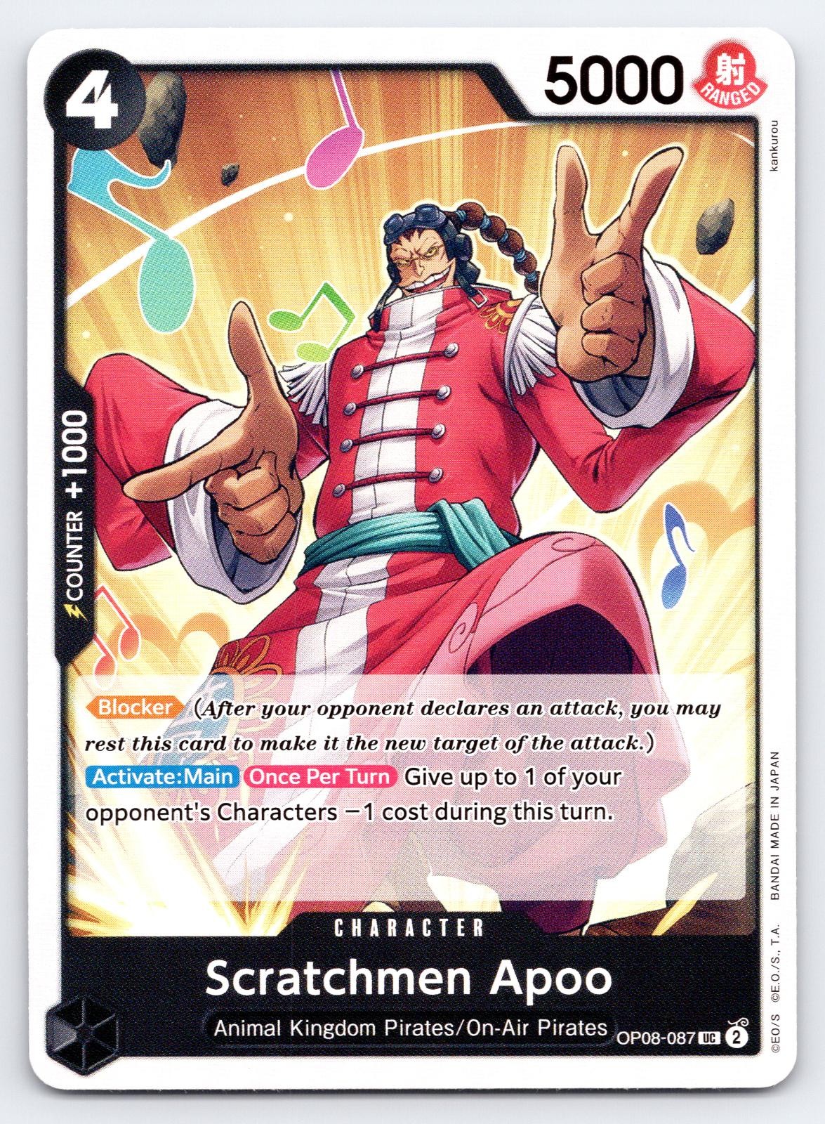 Scratchmen Apoo (Reprint) OP08-087 - The Best - Vol. 2 One Piece NM