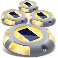 Solar Deck Lights Driveway Dock Light Solar Powered Outdoor Waterproof Road M...