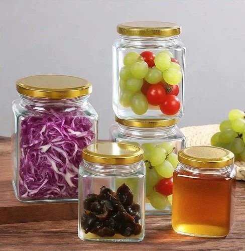 250-1000ml Glass Preserving Jars Food Storage Container Kitchen Jam Jelly Spice - Picture 21 of 39