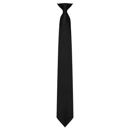 Men's Clip on Ties 20 Inches Solid Color Tied for Office Uniforms Accessories