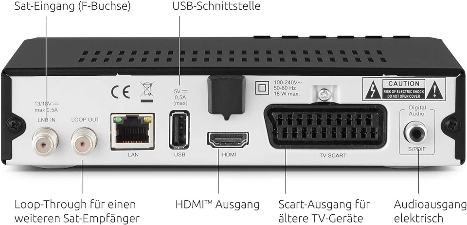 Technisat HD-S 261 Kompakter Digital HD Satelliten Receiver Sat DVB-S/S2, HDTV - Bild 4 von 4