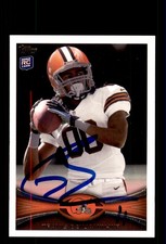 Signed Football Card Auto Travis Benjamin 2012 Topps #104 Cleveland Browns