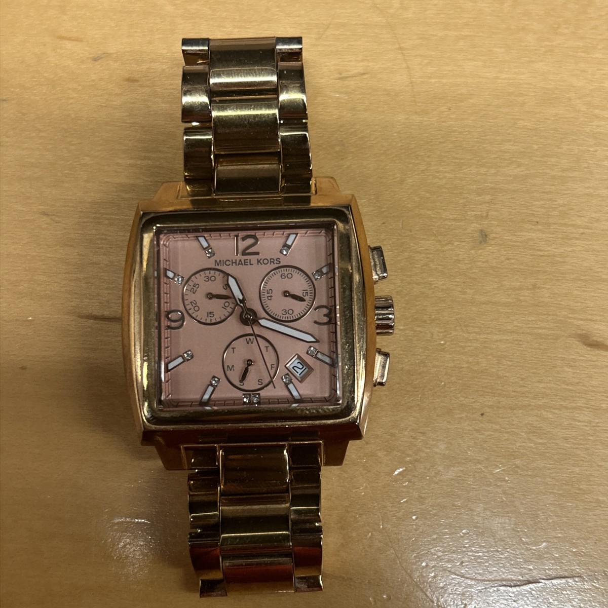 Michael Kors Women’s MK2351 Gold Tone leather MK Strap Quartz Genuine Watch Michael Kors Est. 1981 Layton Glitz Watch MK5531 womens  main image 3