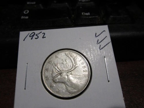 1952 - Canada quarter - Silver - Canadian 25 cent