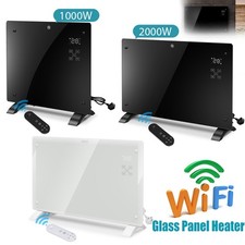 Electric Glass Panel Heater Wall Mounted /Freestanding Radiator Timer Thermostat