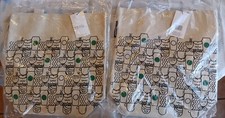 Set of 2 Starbucks 2017 Canvas Travel Tote Bags Siren Coffee Mug Cup Print NWT