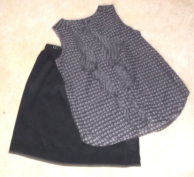 Lot- GIANNI BINI  Black Skirt and GAP Sleeveless Top-Sz 8/Medium