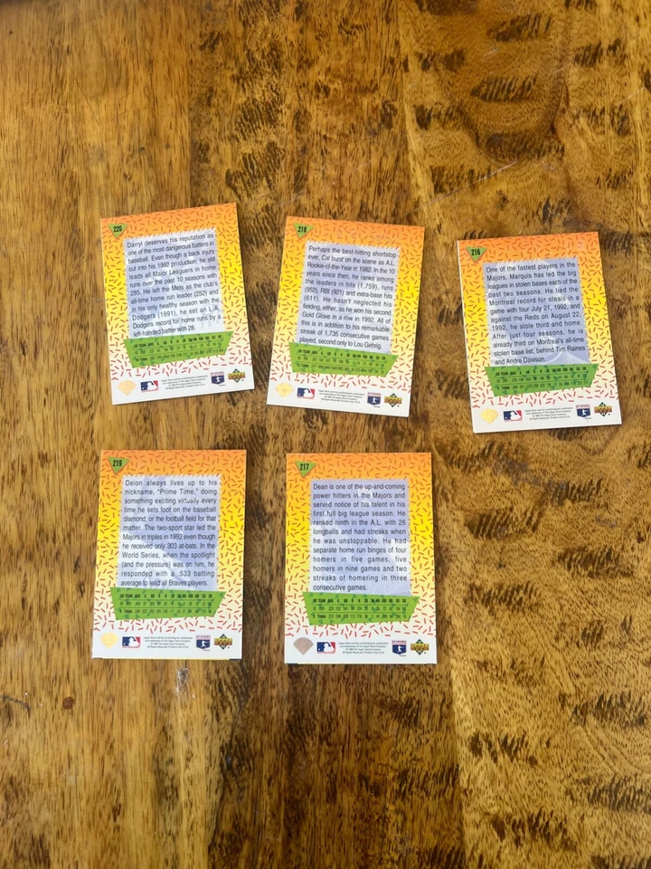 Paquete divertido de béisbol 1993 Upper Deck desplegable completo c1C# Foto 2 de 2