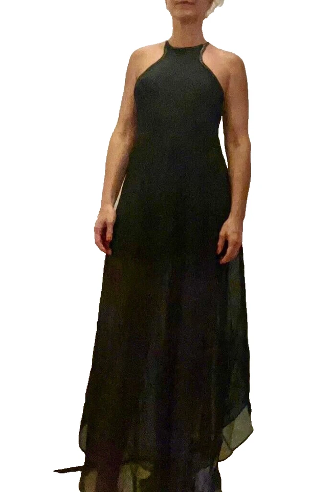 NWT LA PERLA SILK DRESS BLACK SIZE 4 - Imagem 4 de 4