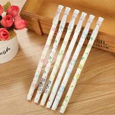 8pcs Cute Cartoon Flowers Floral Gel Ink Roller Ball Point Pen School Kids Pens