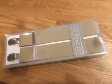 nice looking new unused boxed pair mens GS braces beige 2XL made in england