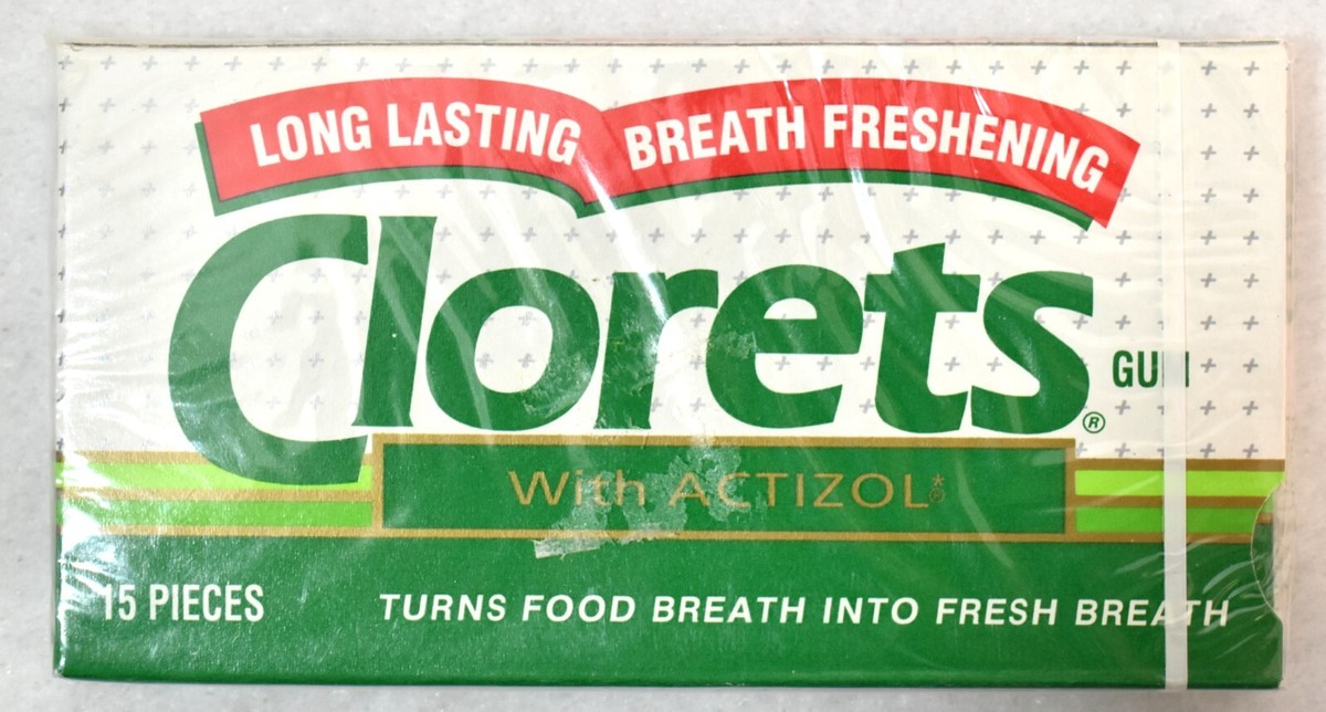 Clorets with Actizol 15 Pieces of Gum-NOS-Sealed Vintage | eBay