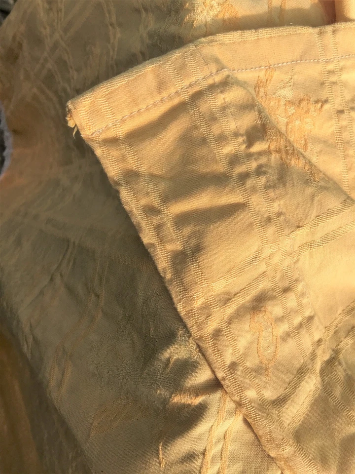 Cortinas plisadas brocado dorado vintage hechas a medida [par disponible] 41 x 62 Foto 4 de 4