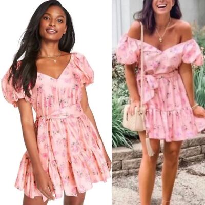LoveShackFancy x Target Floral Puff Sleeve Cecile Mini Dress In