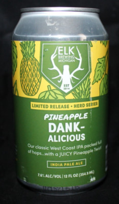Michigan 12oz Craft - Elk Brewing - PINEAPPLE DANK-ALICIOUS INDIA PALE ALE -2021