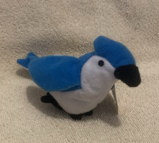 1993 TY Teenie Beanie Babies Plush ROCKET THE BLUE JAY Stuffed Animal 3 1/2" NWT