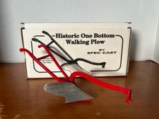RED HISTORIC ONE BOTTOM WALKING PLOW BY SPEC CAST #SCT 060 FARM TOY CAPITAL PLOW