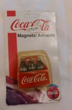 Vintage 1995 Coca-Cola Magnet 6 Pack Coke Bottles in Carrying Case 1-3/4x2&rdquo;(B-4)