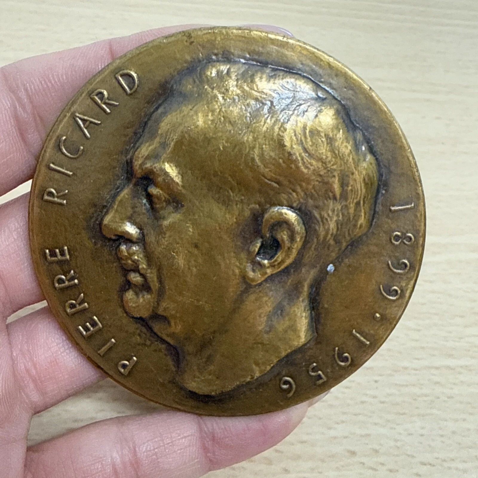 Médaille Pierre Ricard 1899 1956 Baptême De L’écluse En Bronze