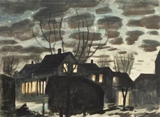 Charles Burchfield : A Night in Gardenville : Archival Quality Art Print