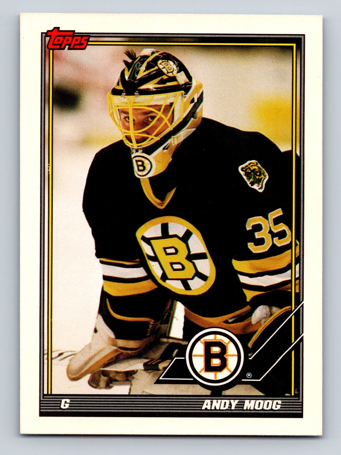 Andy Moog 1991-92 Topps #338 Boston Bruins