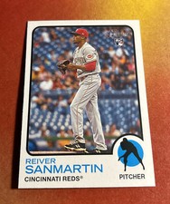 2022 Topps Heritage  #652 Reiver Sanmartin Rookie Cincinnati Reds Baseball Card