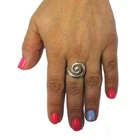 spiral 925 Sterling Silver Band Statement Meditation Handmade Ring All size-D-26