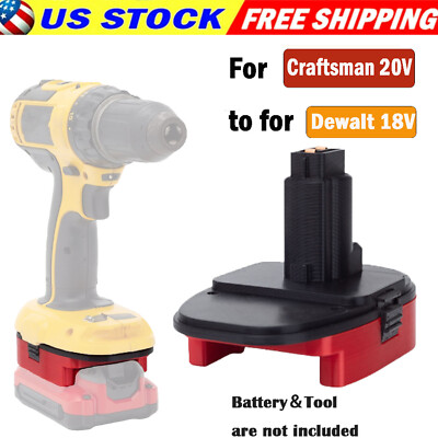 #ad Battery Adapter For Craftsman 20V Max Battery Convert to for Dewalt 18V Tool New $19.95
