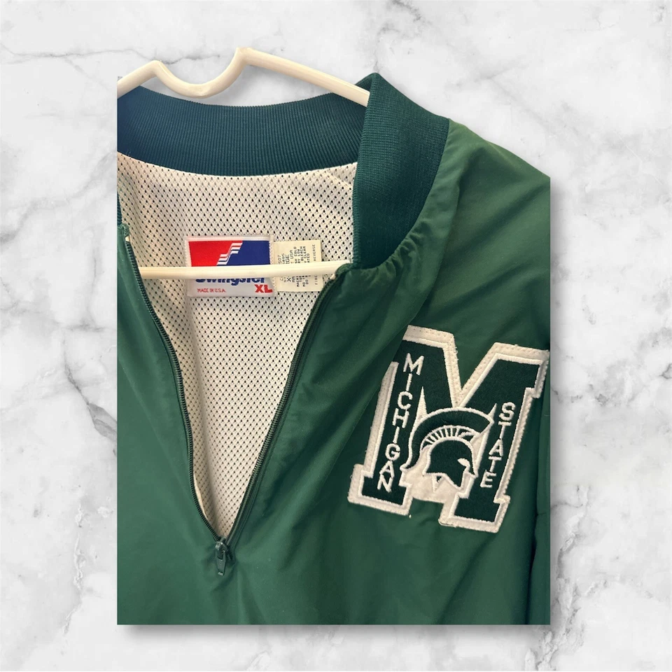 Cortavientos de Colección Media Cremallera Forrada Michigan State Swingster Talla X L 🏈 Foto 3 de 4