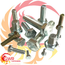 Image of M12 HEXAGON SET SCREWS FULLY THREADED BOLTS 8.8 HIGH TENSILE ZINC PLATED DIN933