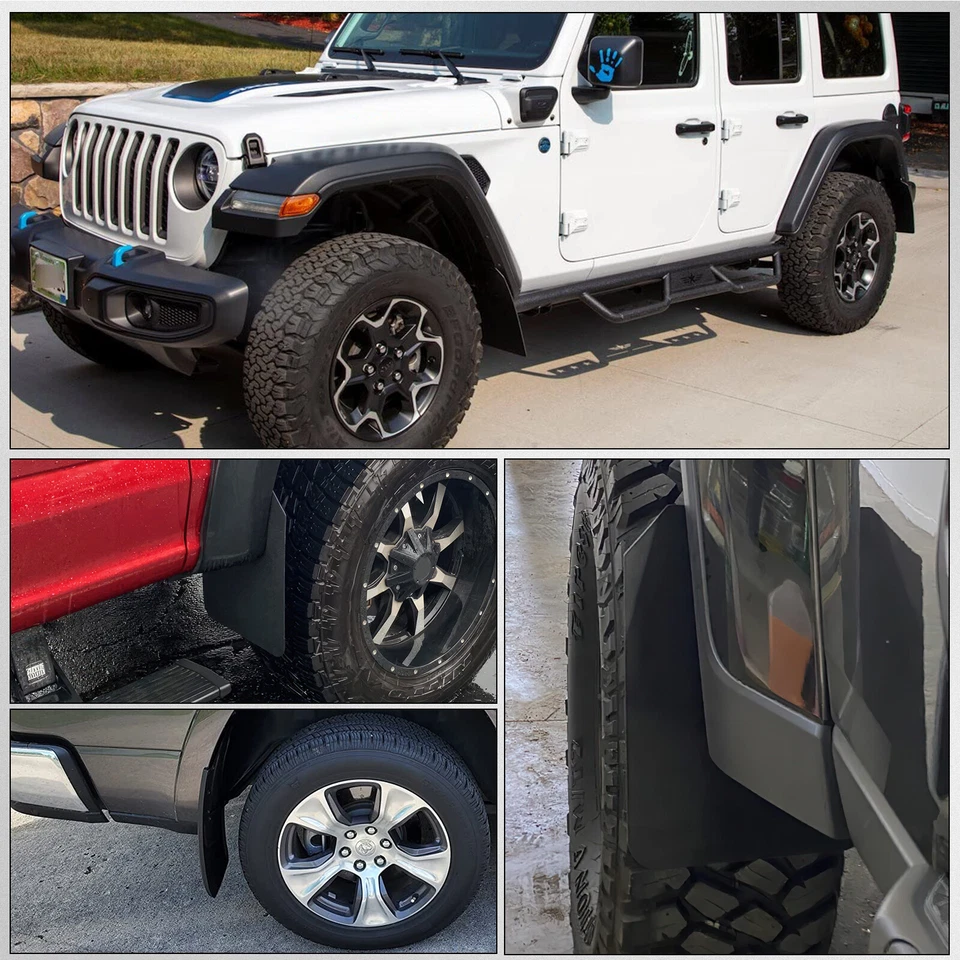 4xMud Flaps Mudguards Front Rear Wide Rally Splash Guard For Dodge Grand Caravan - Image 3 of 4