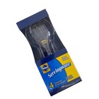 Diamond Disposable Serving Utensils Clear Plastic Set of 4 Super Strong Party