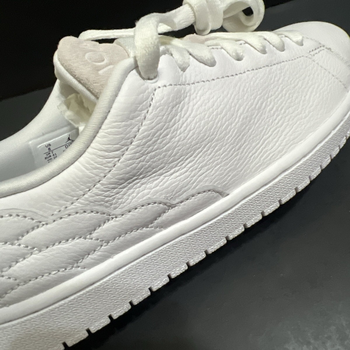 Sz 8 - NIKE AIR JORDAN 1 CENTRE COURT MENS TRIPLE WHITE Sz 8 - NIKE AIR JORDAN 1 CENTRE COURT MENS TRIPLE WHITE