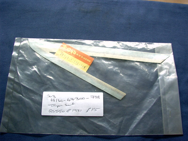 SUZUKI GS550 E 1981 GEN NOS TAPE SET EMBLEM DECAL 68160-47300-73B