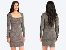 Full Sale! S-TWELVE USA Everyday Casual Short Leopard Print Bodycon Dress NWT
