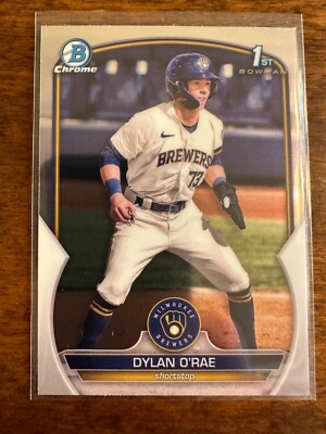 Dylan O'Rae 2023 Bowman Chrome 1st #BCP-143 Milwaukee Brewers RC | eBay