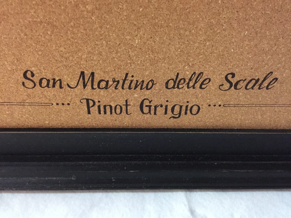 Bulletin Board Milson & Louis Pinot Grigio Picture Frame Cork Board Wood Frame - Image 4 of 4