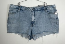 Old Navy NEW High Waisted OG Cut-Off Jean Shorts Light Wash Raw Hem Sz 28