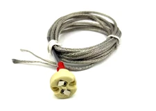 Replacement nickel 12-24V low voltage pendant socket with 6' Field Cuttable Wire