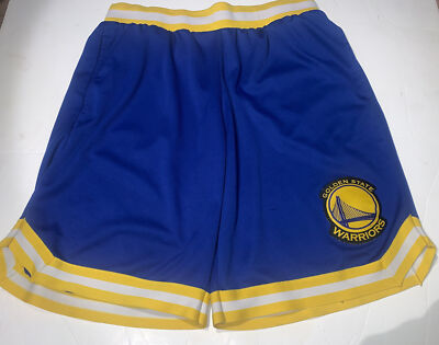 Golden State Warriors NBA Licensed Uniform Shorts Blue/Yellow Size