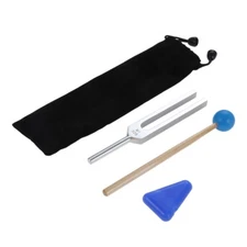 528 Hz Chakra Tuning Fork with Silicone Hamme Set For Healing Musical Instrument