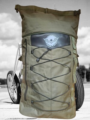 Svarog Oldschool Sissybar Gepäck Chopper Motorrad Cruiser Harley Davidson Beutel