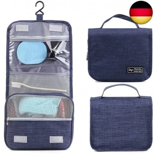 Kulturbeutel für Reisen, hängende Reisetasche, mehrere Fächer zur Organisation p - Bild 2 von 4